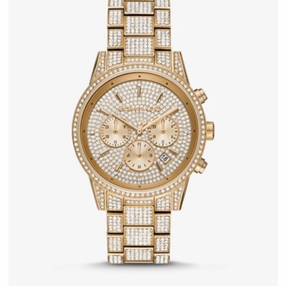 Ritz Pavé Gold-Tone Michael Kors Men’s Watch